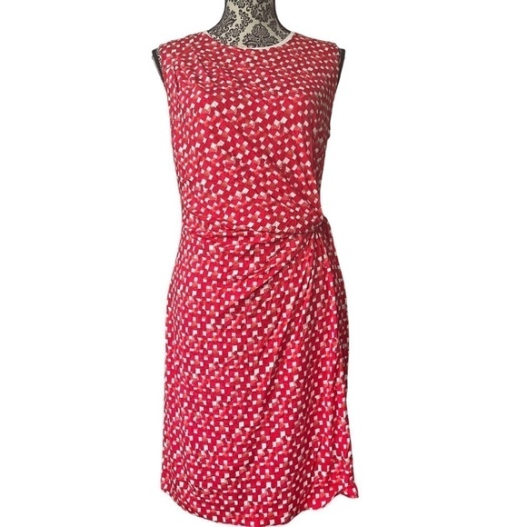 NIC + ZOE Two To Tango Red Twist Lined Dress PM - Picture 1 of 6